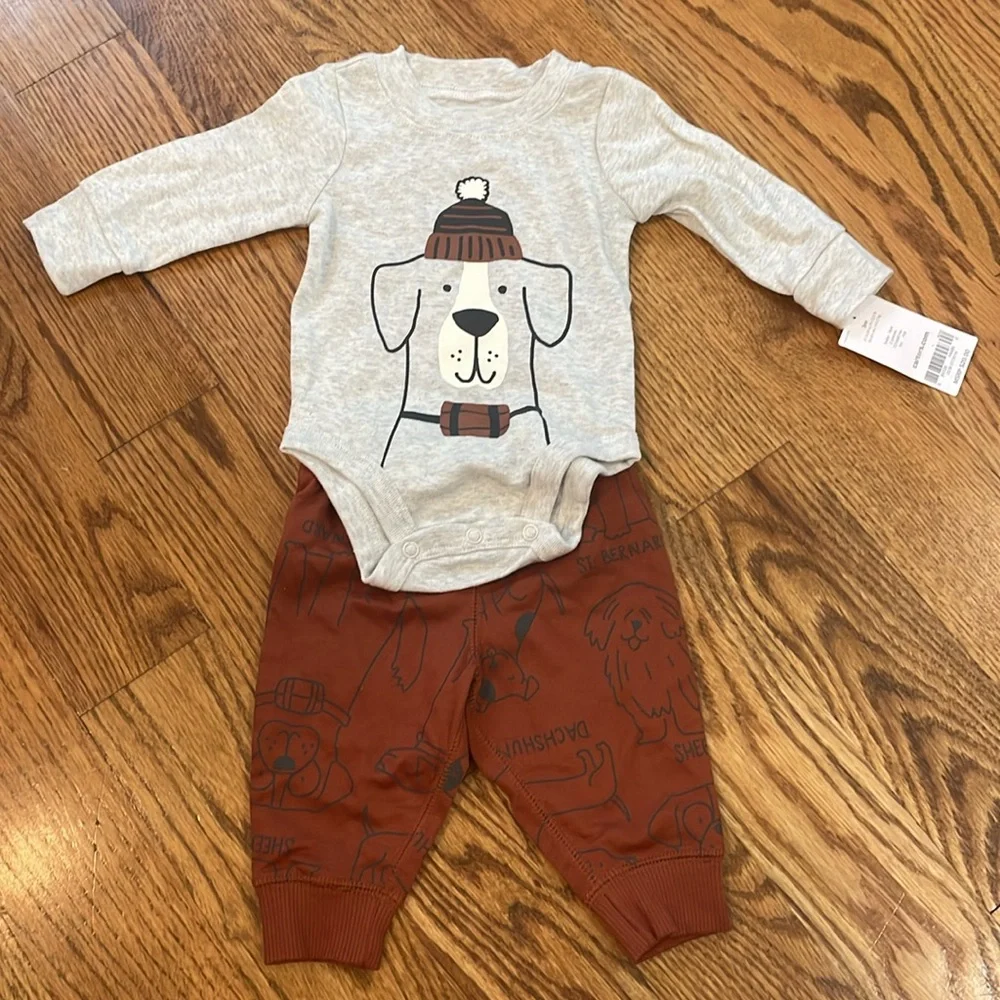 Carter’s Matching Set. Includes Shirt and Pants. Size 3 Months. New With Tags.